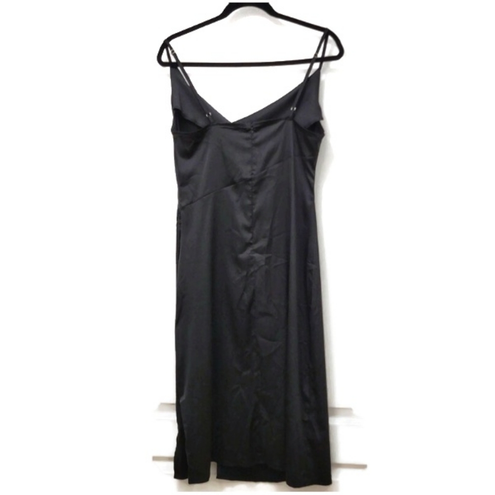 ``D25764 Black Sleeveless Slip Maxi dress